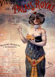 „Visit the Palais Royal”, Paryż (kolor lito) autorstwa French School