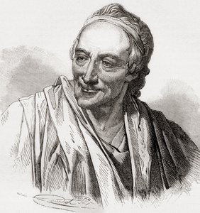 Voltaire, z Historii Francji, wydany ok. 1880 autorstwa French School