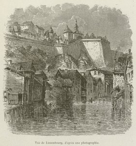 Widok Luksemburga (grafika) autorstwa French School