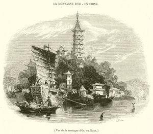 Widok Złotej Góry, Chiny (grafika) autorstwa French School