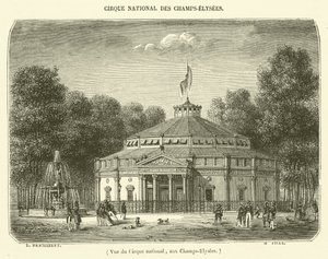 Ansicht des Nationalzirkus auf den Champs-Élysées