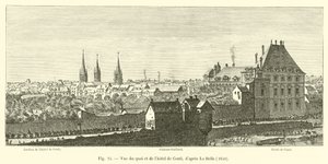 Widok na nabrzeże i Hotel de Conti, za La Belle, 1640 autorstwa French School
