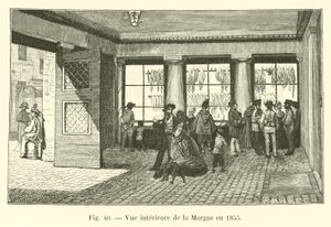 Widok wnętrza kostnicy w 1855 r. autorstwa French School