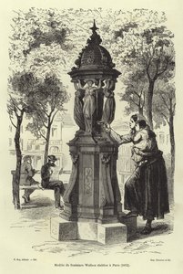 Fontanna Wallace zainstalowana w Paryżu w 1872 r. autorstwa French School