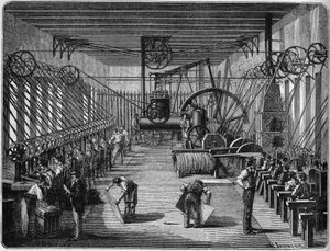 Wojna 1870: Fabryka kapsułek wybuchowych (kapsułki). Bayonne, Pireneje Atlantyckie (64) autorstwa French School