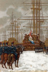 Wojny Rewolucji Francuskiej: Przejęcie floty holenderskiej u Helder w Holandii (koniec grudnia 1794 – początek stycznia 1795): flota została zajęta przez kawalerię generała Pichegru, podczas gdy lód powstrzymał jakikolwiek ruch statków. autorstwa French School