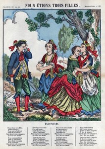 Byłyśmy trzema dziewczynami. Trzy dziewczyny bawią się z pasterzem i sprawiają, że czuje się niekomfortowo. (Chants et chansons populaire de la France) Imagine d