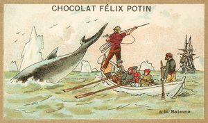 Wielorybnictwo (chromolitho) autorstwa French School