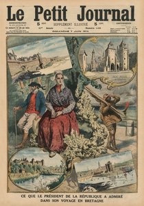 To, co podziwiał Prezydent Republiki podczas podróży po Bretanii, ilustracja z okładki „Le Petit Journal”, dodatek illustre, 7 czerwca 1914