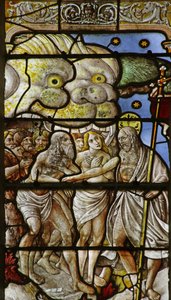 Okno przedstawiające Harrowing of Hell autorstwa French School