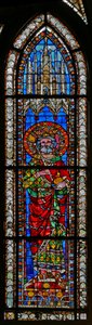 Okno w11 przedstawiające cesarza Henryka de Bamberg autorstwa French School