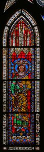 Okno w11 przedstawiające cesarza Filipa de Souabe autorstwa French School