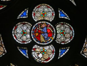Okno w13 przedstawiające anioła autorstwa French School