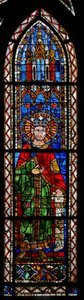 Okno w15 przedstawiające cesarza Henryka II autorstwa French School