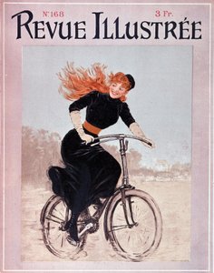 Kobieta na rowerze - okładka. „”Ilustrowany przegląd””, nr 168, Arts Deco. autorstwa French School