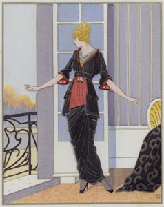 Moda damska z lat 1910-tych autorstwa projektanta Bechoff-David. ( litho) autorstwa French School