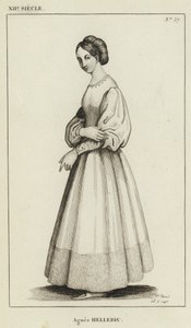 XII wiek, Agnes Hellebic (rycina) autorstwa French School