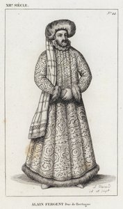 XII wiek, Alain Fergent, książę Bretanii (rycina) autorstwa French School