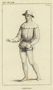 XIV w., Ogrodnik (grafika) autorstwa French School