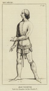 XIV wiek, Jean Vaudetar, Valet de Chambre króla Karola V (rycina) autorstwa French School