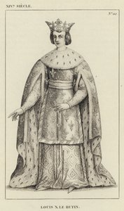 XIV wiek, Ludwik X le Hutin (rycina) autorstwa French School
