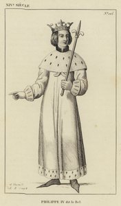 XIV wiek, Filip IV dit le Bel (rycina) autorstwa French School