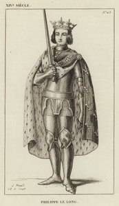 XIV wiek, Philippe le Long (rycina) autorstwa French School