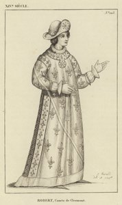 XIV wiek, Robert, hrabia Clermont (rycina) autorstwa French School