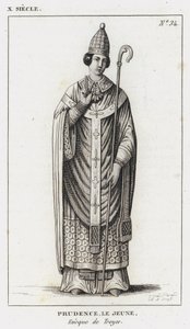 X wiek, Roztropność Młodsza, Biskup Troyes (grafika) autorstwa French School