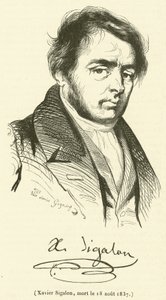 Xavier Sigalon, zm. 18 sierpnia 1837 r. (rycina) autorstwa French School