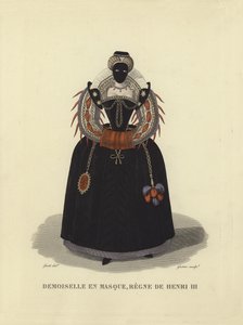 Młoda dama w masce, panowanie Henryka III we Francji autorstwa French School