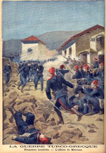wojna grecko-turecka z 1897 roku (wojna trzydziestodniowa) - jedna z pierwszych bitew w Tesalii autorstwa French School