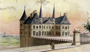 widok na zamek Randan (Puy de dome) autorstwa French School