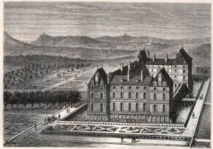 widok na zamek Rosny autorstwa French School