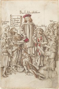 „Nie wychodź poza publiczną autostradę” [fot. 35 odbytu] autorstwa French early 16th Century