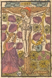 Chrystus na krzyżu z winoroślą autorstwa French or Netherlandish 15th Century