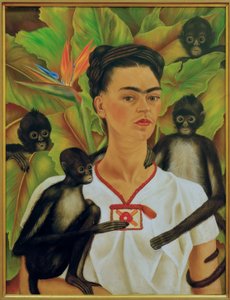 Autoportret z małpami autorstwa Frida Kahlo