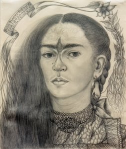 Autoportret z dedykacją dla Marte R. Gómez autorstwa Frida Kahlo