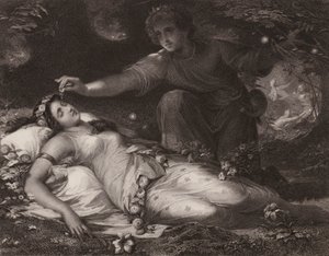 Szekspir: Sen nocy letniej (rycina) autorstwa Friedrich Schwoerer