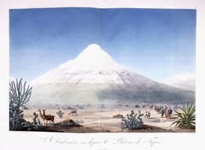 Chimborazo widziany z płaskowyżu Tapia