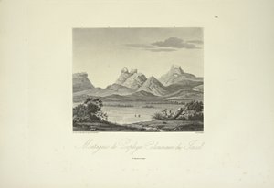 Góry Porfiru Kolumnowego, Jacal, rys. Marchais, rytowane przez Bouquet, ilustracja z „Widoki Kordylierów i pomników rdzennych ludów Ameryki” autorstwa Alexandra von Humboldta i Aime Bonplanda