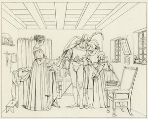 Ilustracja do Goethesa Fausta autorstwa Friedrich August Moritz Retzsch