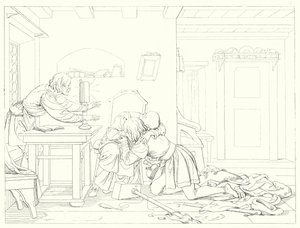 Ilustracja do Lied von der Glocke Schillera, czyli Pieśni dzwonów (rycina) autorstwa Friedrich August Moritz Retzsch