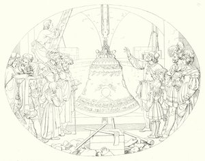 Ilustracja do Lied von der Glocke Schillera, czyli Pieśni dzwonów (rycina) autorstwa Friedrich August Moritz Retzsch