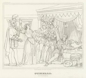Otello, akt V, scena 2 (rycina) autorstwa Friedrich August Moritz Retzsch