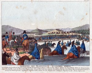 Początek francuskiej inwazji na Rosję - Campe, August Friedrich Andreas (1777-1846) - Akwaforta, akwarela - 20,5x26,2 - Kolekcja prywatna
