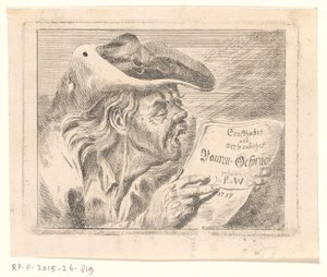 Popiersie starego rolnika z broszurą w rękach autorstwa Friedrich Christian Gottlieb Geyser (possibly)