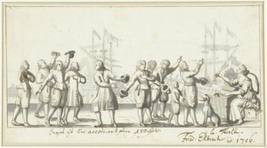 Symbolika negocjacji pokojowych w 1706 (?) autorstwa Friedrich Ebisch