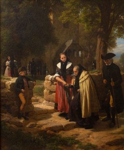 Przed kościołem. autorstwa Friedrich Eduard Meyerheim