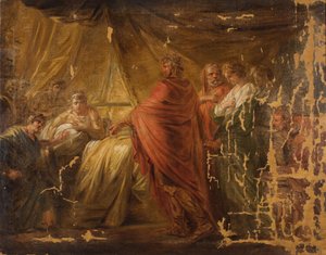Agamemnon przyprowadza Bryzeidę z powrotem do namiotu Achillesa autorstwa Friedrich Heinrich Fuger